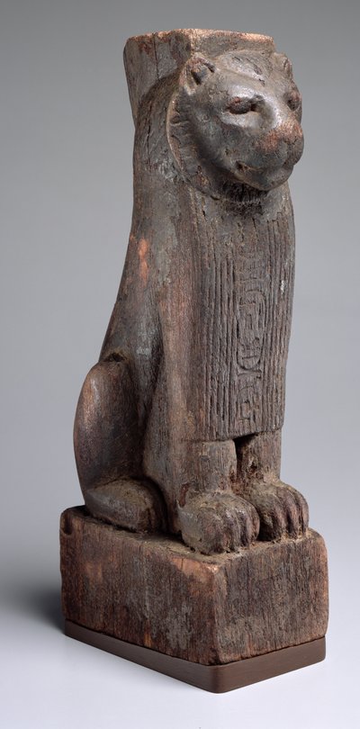 Lion assis sur une base inscrite pour le roi Aspelta, du Soudan, Période Napatan, c.590 av. J.-C. - Late Period Egyptian